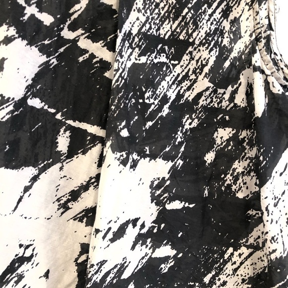 Helmut Lang Silk Meteor Asymmetrical Black White Top S - Picture 4 of 11